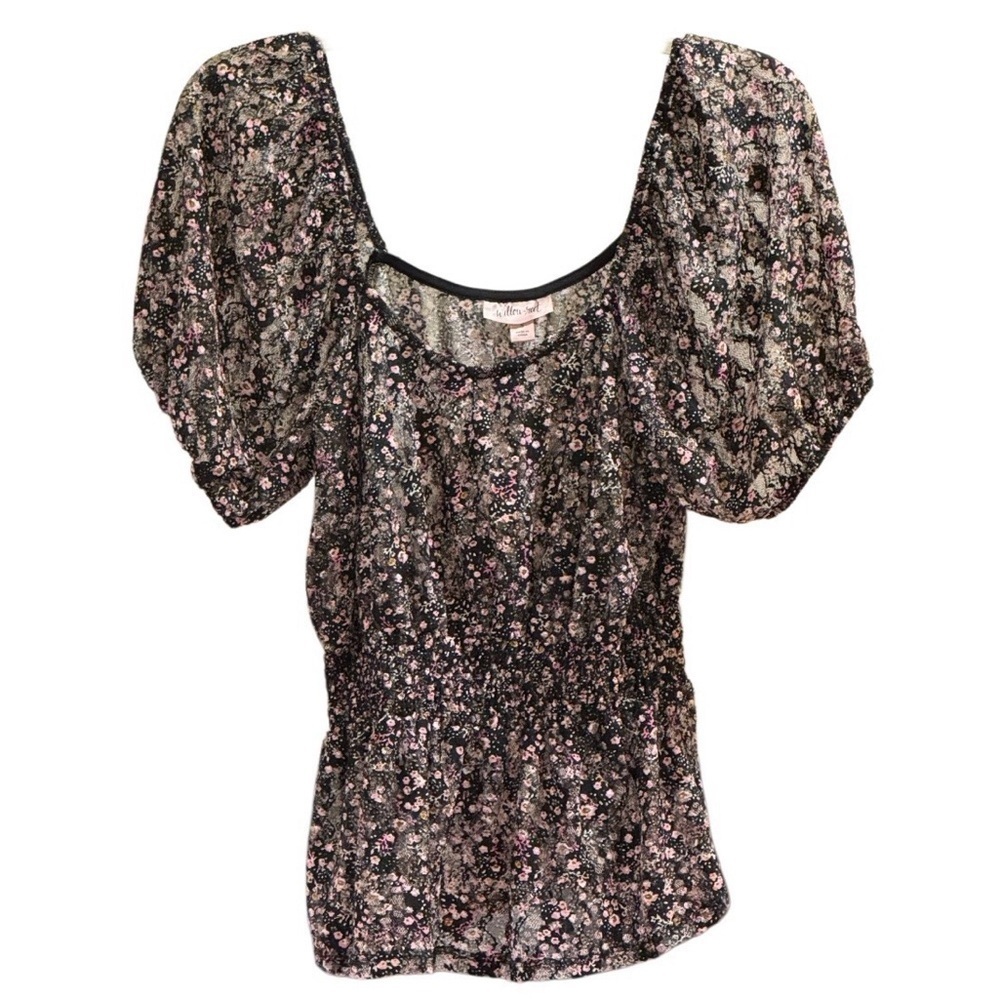 Willow Root Mesh Off Shoulder Peplum Top Small